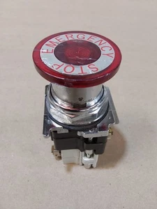 Cutler Hammer 10250T/91000T Illuminated Mushroom Emergency Stop Switch   - Picture 1 of 3
