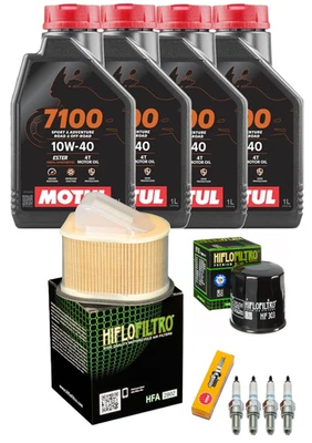 MOTUL/HIFLO/NGK KIT/TAGLIANDO KAWASAKI Z750 Z 750 2007 2008 MOTUL 7100 CANDELE FILTRI OLIO ARIA