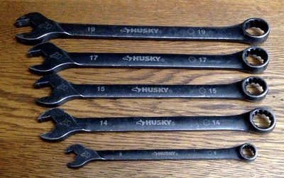 Husky Metric Combination Wrenches LOT of 5 Black Oxide Replacement Tools - Image 1 of 4