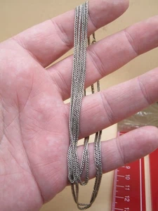 Antique White Metal 22/24 Inch Guard Chain - No Silver Marks - Picture 1 of 7
