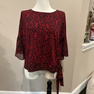 Michael Kors Tie Waist Blouse Women's Size XL - Picture 1 of 9