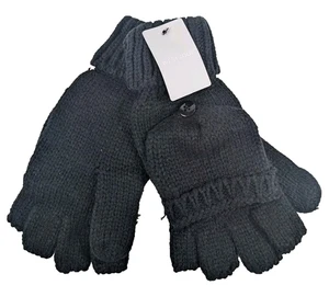 Guantes para mujer West Loop de punto negro sin dedos o manopla completa - OSF - NUEVOS CON ETIQUETAS - Imagen 1 de 3