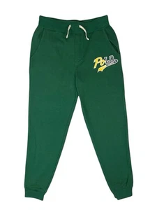 Polo Ralph Lauren Green Sweatpants Youth Large (14-16) Cuff Drawstring - Picture 1 of 9