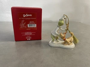 Lenox GRINCH All I Need is a Reindeer Christmas Tree Ornament with Max 4.5” MINT - Picture 1 of 9