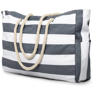 Becokan Beach Bag Large Beach Tote Bag for Women Waterproof Sandproof Swim Po... - Picture 1 of 8