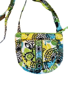 VERA BRADLEY Clare LIMES UP floral Retired, Petite Crossbody Shoulder Bag - Picture 1 of 5