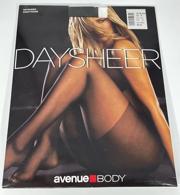 Pantimedias Avenue Body Daysheer de nailon negro azabache talla A, panty acanalado, nuevas Foto 1 de 2