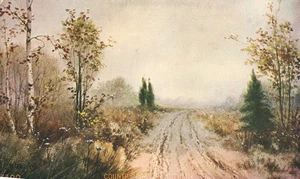 Country Road in Autumn Circa 1911 Art Postcard - Picture 1 of 2