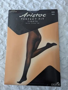 Vintage Aristoc Perfect Fit Tights Navy Large Vintage New - Picture 1 of 3