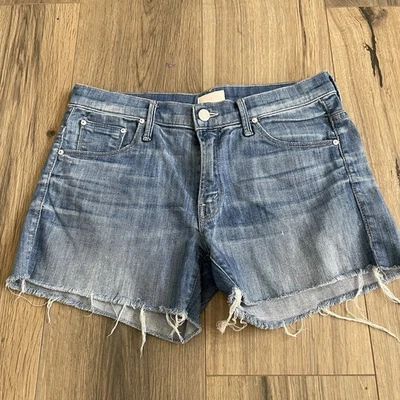 Pantalones Cortos de Jean Madre SNS Cortos Fray Puño Elastizados Talla 26 Adios To My Old Life Lavado Foto 1 de 4