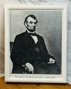 Abraham Lincoln 1861-1865 Photograph in a Plastic Frame 10”x8” New - Picture 1 of 4