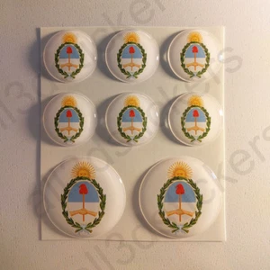 Pegatinas Argentina Escudo Gel Cúpula Resina 3D Argentina Vinilo Adhesivo Calcomanía - Imagen 1 de 2