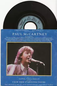 PAUL McCARTNEY LONG TALL SALLY RARE PRINCE'S TRUST 1987 FREEBIE PROMO SINGLE - Picture 1 of 2