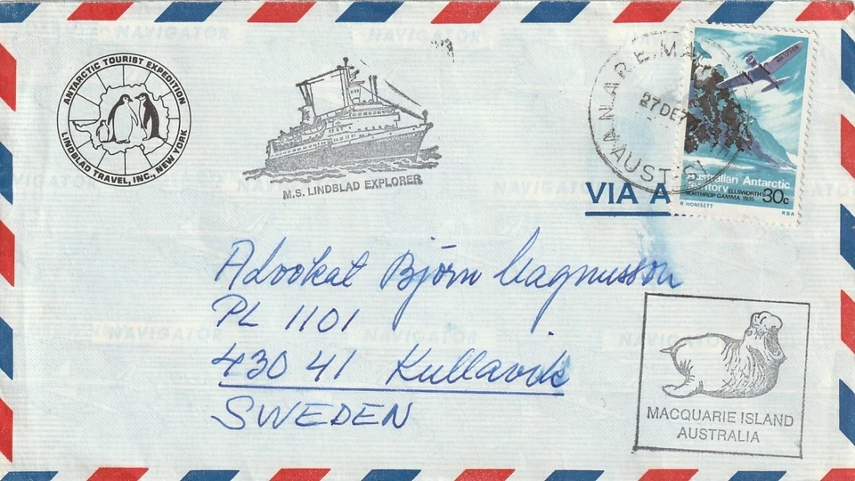 AUSTRALIAN ARCTIC TERRITORY: Cubierta ártica/polar a Suecia, isla Mc Guire 1975. Foto 1 de 1