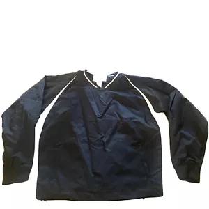 VTG Champion Pullover Mens Nylon Windbreaker Jacket Sz XL Black White Pockets - Picture 1 of 6