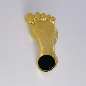 Gold-Tone Foot Print Podiatrists Pin - Lapel, Jacket, Hat - Nice! - Picture 1 of 6