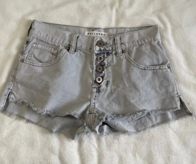 Pantalones Cortos Vaqueros Juniors BULLHEAD Corte Desgastado Talla 1 Gary Button Fly Foto 1 de 3