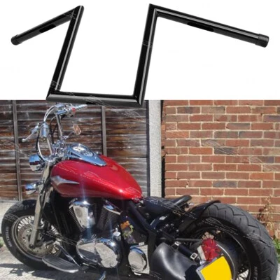 Manillar de suspensión de mono de elevación de 10" barra Z 1" para Kawasaki Vulcan 900 650 bobber personalizada Foto 1 de 4