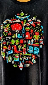 Monster Holiday Party Plus T Shirt XL Pop Art To Wear Kitsch Dog Drinking Game - Picture 1 of 5