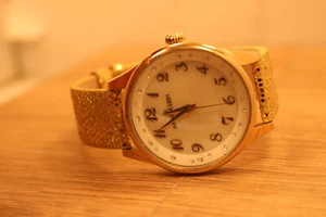 Womens Anne Klein 10/9280cmgd Crystal Dial Glitter Band Watch New Batt - Picture 1 of 6