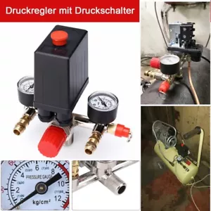 Druckregler mit Druckschalter für Kompressor Kompressorschalte 230V 12Bar DE DHL - Bild 1 von 14