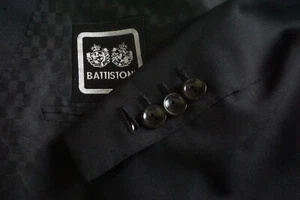 Battistoni maßgeschneiderte One Button Peak Revers 2-teilig Smokingjacke Hose Gr. 52R BIG - Bild 1 von 11