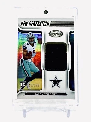2022 PANINI CERTIFIED JALEN TOLBERT NEW GENERATION  PATCH /399 Cowboys #NGJ-JT - Image 1 of 2