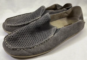 Scarpe Mocassino Donna Comfort Olukai Traforato Slip On Grigio Pelle Morbida Tg 7 - Foto 1 di 9