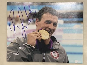 USA OLYMPICS SWIMMING RYAN LOCHTE Signed Autographed 8X10 PHOTOGRAPH - Picture 1 of 1