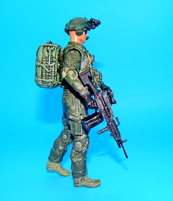 Figura de artillero de operación especial Ranger del Ejército de los Estados Unidos 1:18 BBI Elite Force con mochila Foto 1 de 4