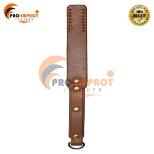 Real Fully Handmade Leather Paddle Slapper Durable Stiff Leather Layer Inside - Picture 1 of 7