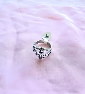 Stainless steel Mens Gothic Biker Skull Cross gift unisex ring cool  ANCHOR 2942 - Imagen 1 de 3