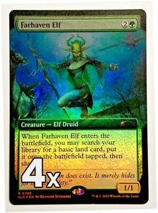 4x Farhaven Elf (Extended Art) 766 Secret Lair Drop Series Foil NM Playset - Picture 1 of 1