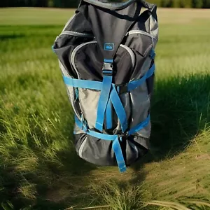 REI Explorer Expedition Wheeled Rolling Travel Bag Luggage Gray Blue Exploring - Picture 1 of 23