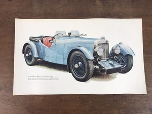 Vtg Aston Martin Mark 2 Short Chassis 1934 Motorcar Print Brian P. Powell 1966 - Picture 1 of 4