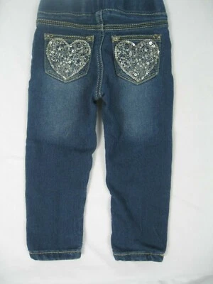 Jeans VIGOSS Jeggings Talla 18 Meses THE JAGGER SKINNY Lentejuelas Bordado Corazón Foto 1 de 4