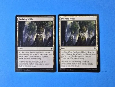 2x Evolving Wilds Conspiracy Take The Crown Mtg Magic Sacrifice Land Card 2016 - Image 1 of 2
