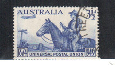Australia Scott 223 1949 Outback Mail Carrier and Plane