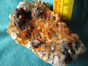 Mineralien Midbladen Marokko roter Baryt, Cerussit Galenit Bleiglanz 7x4,5x3 cm - Bild 1 von 6