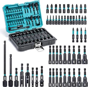 54PCS Magnetic Nut Driver Set Impact Drill Driver Bit 1/4" Metric&SAE Nut Driver - Picture 1 of 9