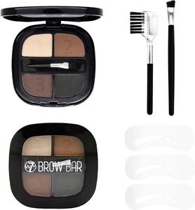 W7 Eyebrow Stencil Kit Includes Brow Bar Powder Comb and Brush - Picture 1 of 5