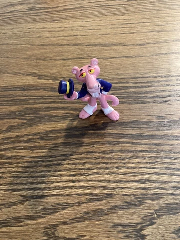 Mini Pink Panther 2 1/4” Figure Bully West Germany Purple Jacket & Top Hat 1983 Cover