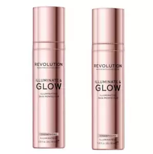 Pack of 2 Makeup Revolution Beauty Illuminate & Glow Skin Perfector, Bronze - Picture 1 of 5