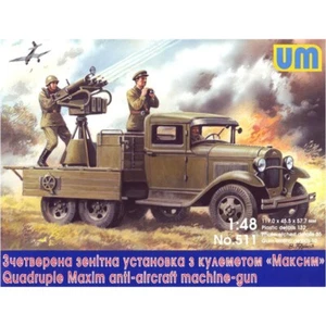 UNIMODELS UM 511 scale models kit 1:48 Quadruple Maxim AA MG on GAZ-AAA chassis - Picture 1 of 24