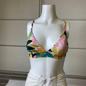 BILLABONG A/Div Banded Triangle Bikini Top Women's Size S/8 Multi - Picture 1 of 7