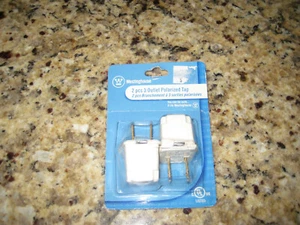 2 pcs 3-Outlet Polarized Tap-UL Listed-Fits Large Plugs-Indoor Use - Picture 1 of 2