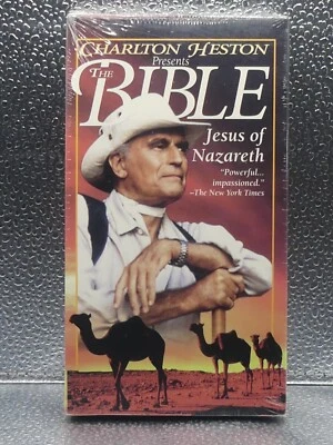 Charlton Heston Presents The Bible Jesus Of Nazareth VHS New Factory Sealed Tape - Image 1 of 4