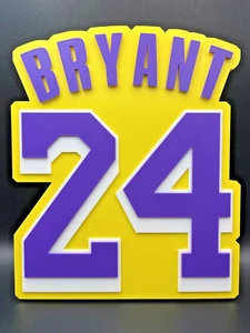 Kobe Bryant 24 Logo Sign Display | 3D Wall Desk Shelf Art - Picture 1 of 6