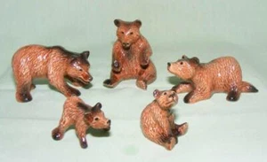 Figuras de animales de porcelana miniatura Klima familia oso pardo K080 - Imagen 1 de 1