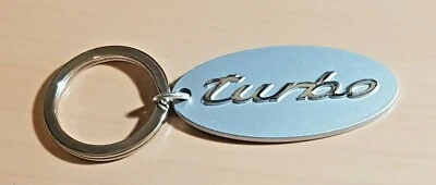 Porsche Keyring Turbo Silver Original - Dimensions 60x28mm - Image 1 of 2